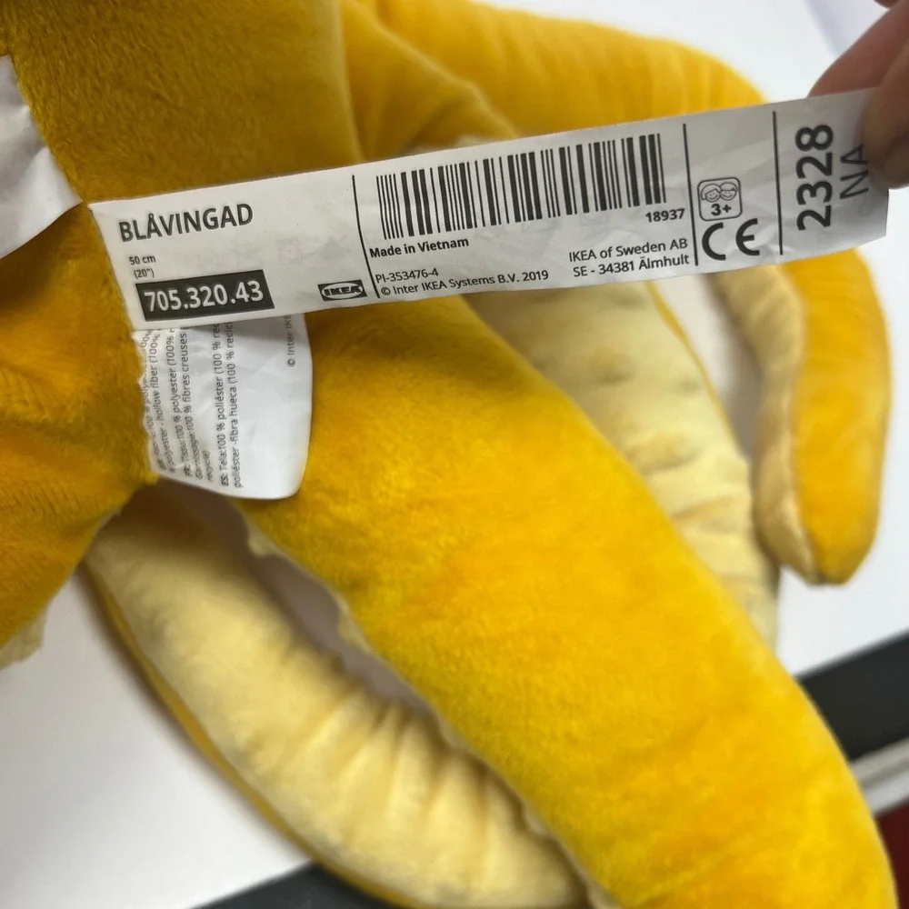 IKEA BLAVINGAD Octopus Plush‎ 20 Inch Yellow Stuffed Animal Soft Stuffed Toy